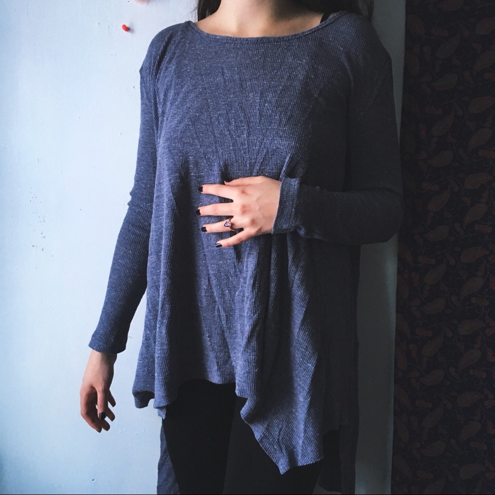 ✨ Free People Purple / Gray Long Sleeve Top